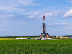 land rig equipment oil and gas in a field