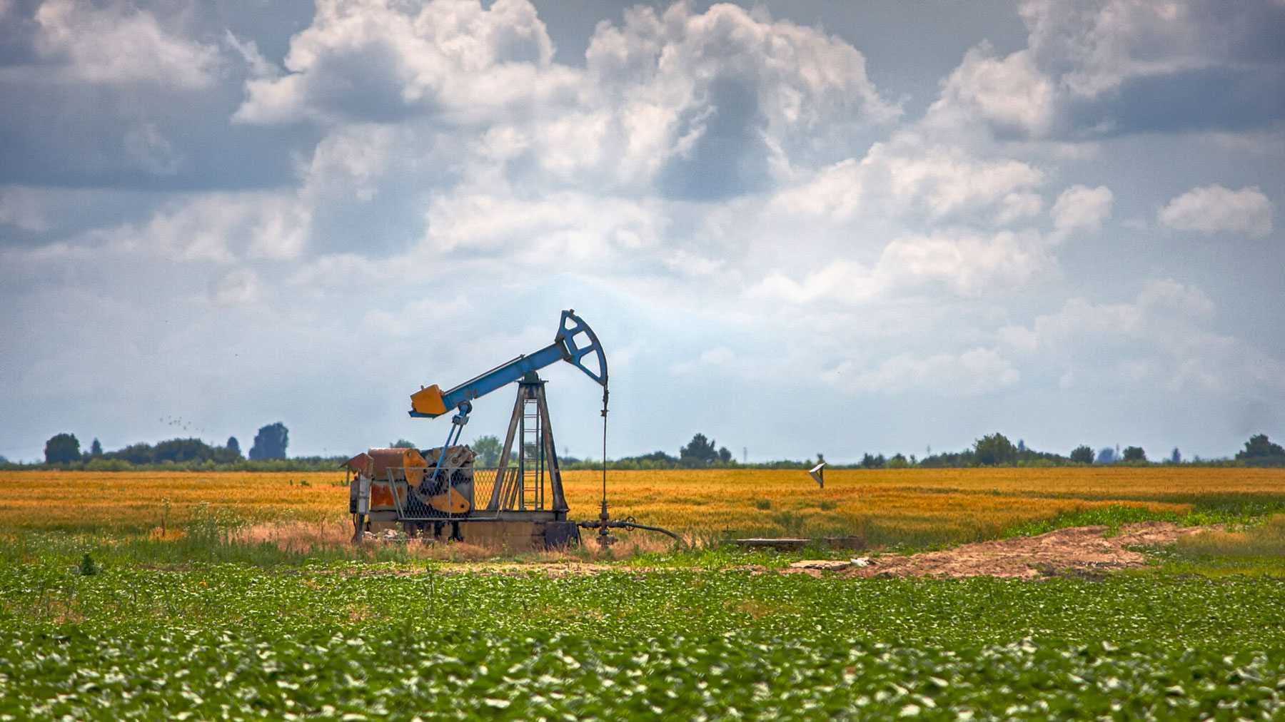 Pump jack in the field