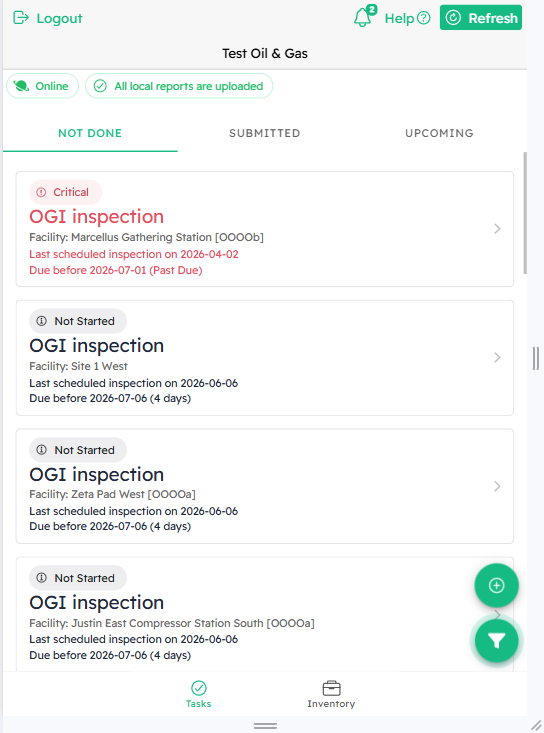 Energy Overwatch mobile field app
